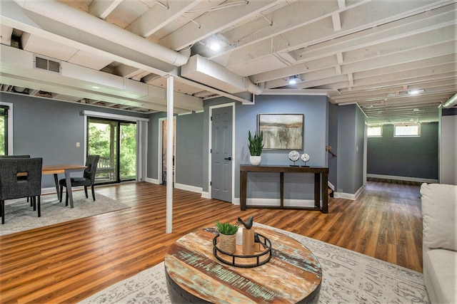 2315 Adare Rd, Ann Arbor, MI 48104 - living area with wood finished floors and baseboards