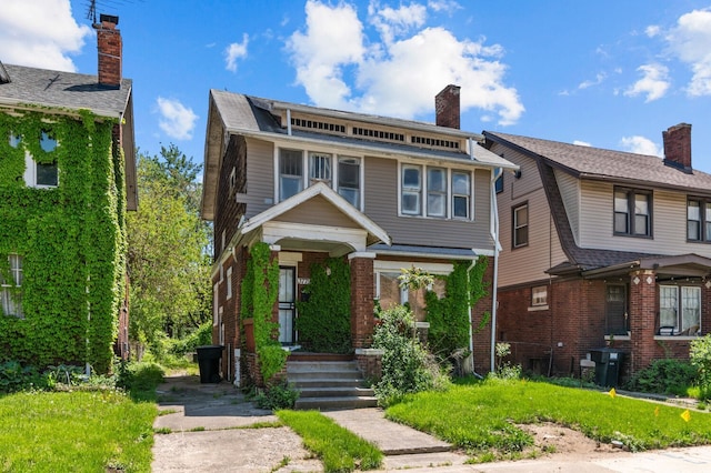 3779 Gladstone St, Detroit, MI 48206 - traditional style home featuring brick siding and a chimney