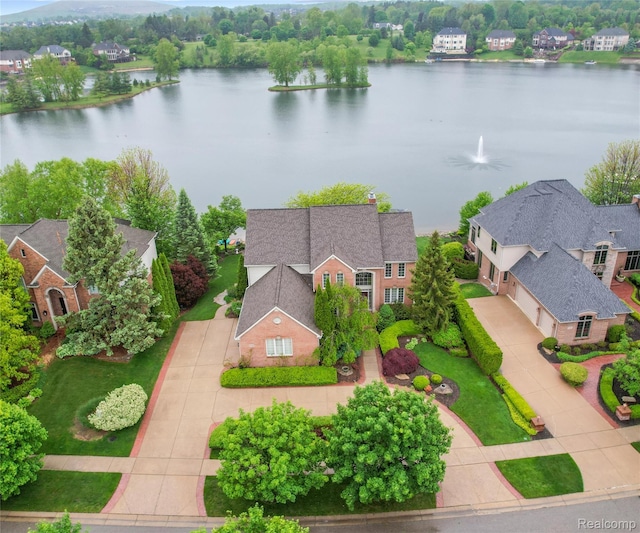 17747 Parkshore Dr, Northville, MI 48168 - aerial view of property and surrounding area featuring a nearby body of water