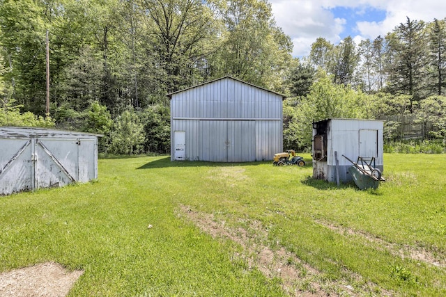 3749 Wellman Rd, Parma, MI 49269 - view of grassy yard with an outbuilding and a shed