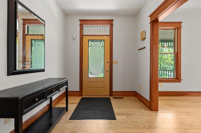 9934 W Fg Ave, Kalamazoo, MI 49009 - foyer entrance featuring light wood-type flooring and baseboards