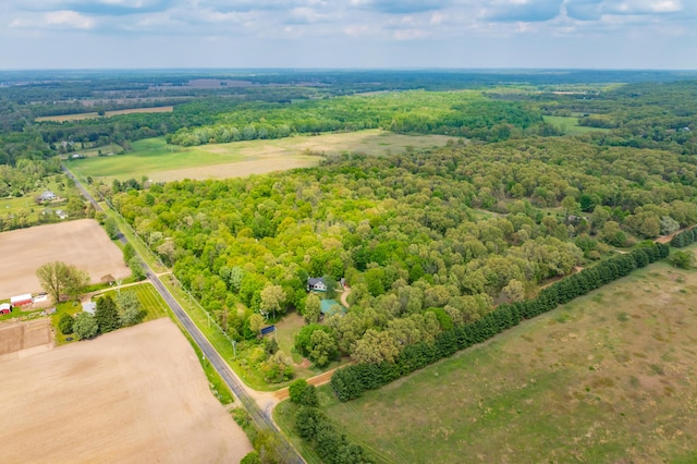 9934 W Fg Ave, Kalamazoo, MI 49009 - overview of rural landscape with a forest and property parcel outlined