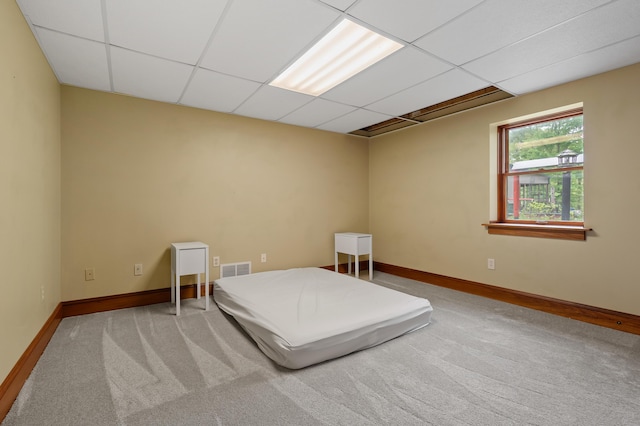 9934 W Fg Ave, Kalamazoo, MI 49009 - carpeted bedroom featuring a paneled ceiling and baseboards