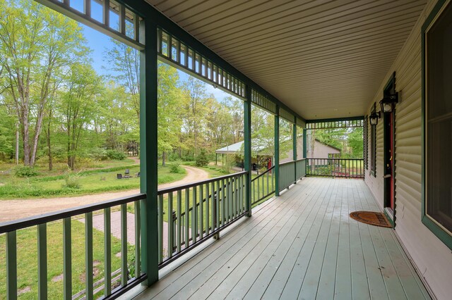 9934 W Fg Ave, Kalamazoo, MI 49009 - view of wooden deck