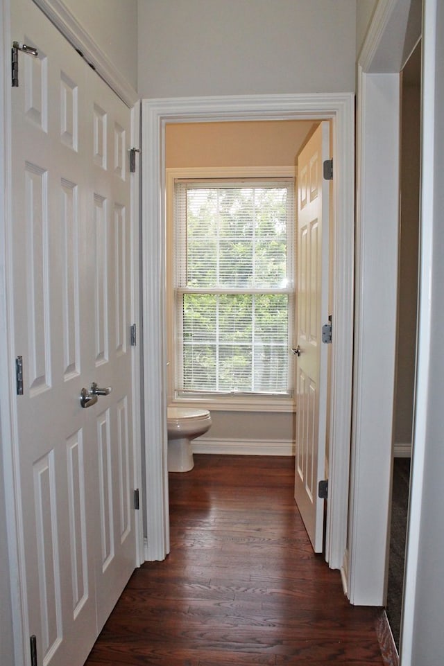 45862 S Stonewood Rd Unit 218, Canton, MI 48187 - bathroom featuring wood finished floors, toilet, and baseboards
