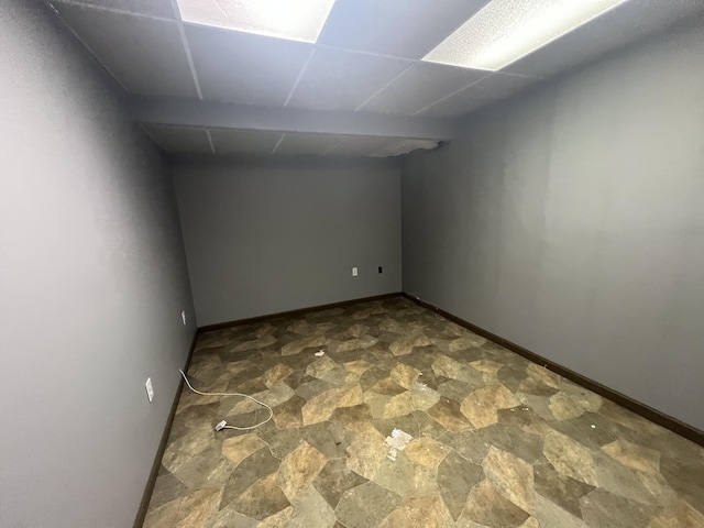 72 E Brink St, Grant, MI 49327 - finished basement featuring stone floors and baseboards