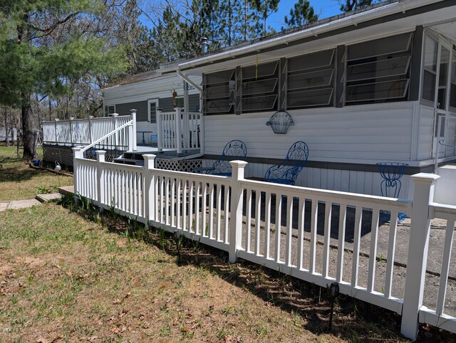 5268 S Arrowhead Trl, Baldwin, MI 49304 - view of deck