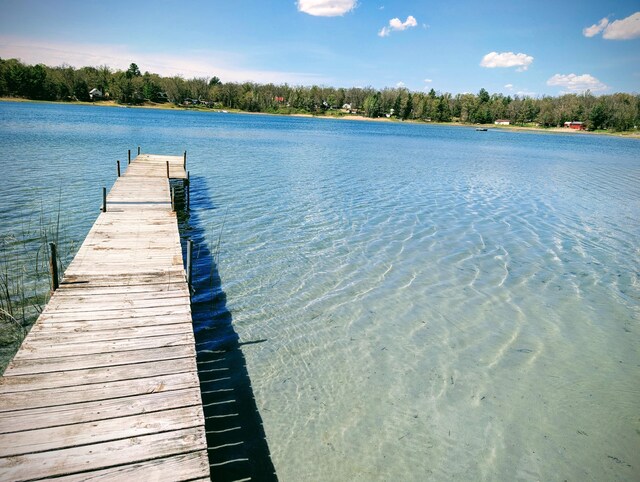 5268 S Arrowhead Trl, Baldwin, MI 49304 - dock with a water view
