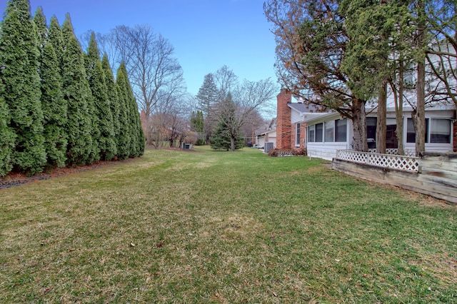 33951 Old Timber Rd, Farmington Hills, MI 48331 - view of grassy yard with central AC unit