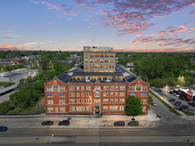 6533 E Jefferson Ave Unit 413W, Detroit, MI 48207 - view of aerial view at dusk