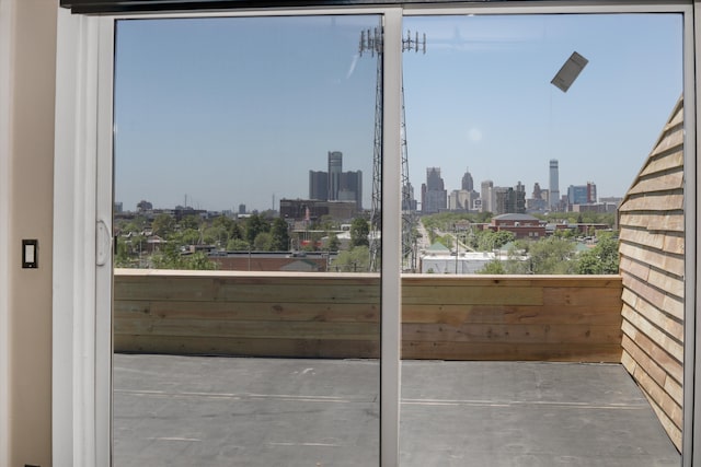 6533 E Jefferson Ave Unit 413W, Detroit, MI 48207 - balcony with a skyline view