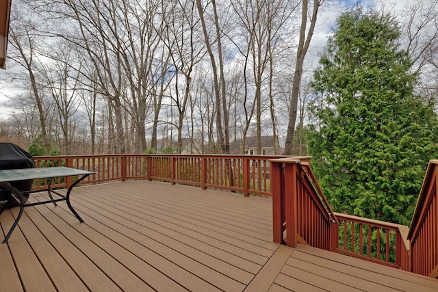 6927 Stonewood Pl, Clarkston, MI 48346 - deck with view of scattered trees