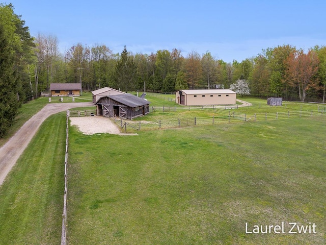 1442 W Tyler Rd, Hart, MI 49420 - aerial view of sparsely populated area with a forest