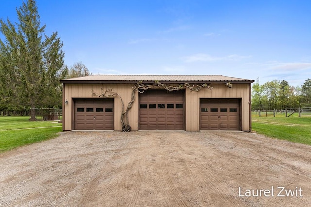 1442 W Tyler Rd, Hart, MI 49420 - detached garage with dirt driveway
