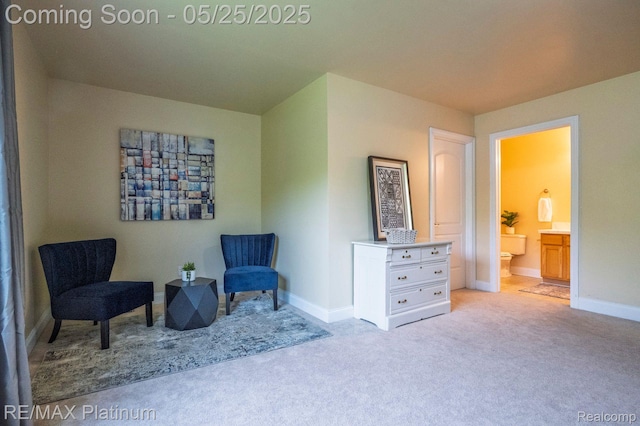 2038 Pine Bluffs Ct, Highland, MI 48357 - living area with carpet and baseboards