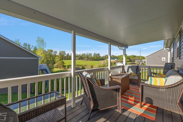 3582 Pratt Dr, Lapeer, MI 48446 - view of wooden deck