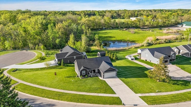 3582 Pratt Dr, Lapeer, MI 48446 - aerial view of property and surrounding area with a heavily wooded area and a large body of water