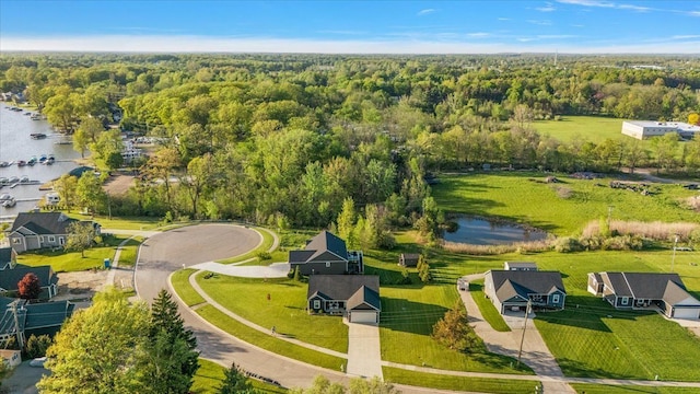 3582 Pratt Dr, Lapeer, MI 48446 - aerial view of a nearby body of water and a forest