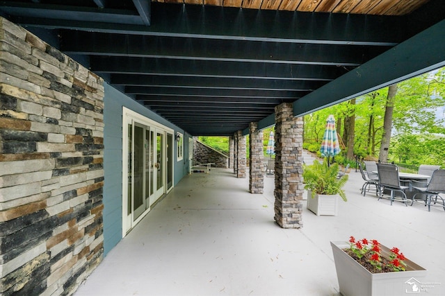 2307 Tecumseh Dr, Brooklyn, MI 49230 - view of patio featuring outdoor dining area