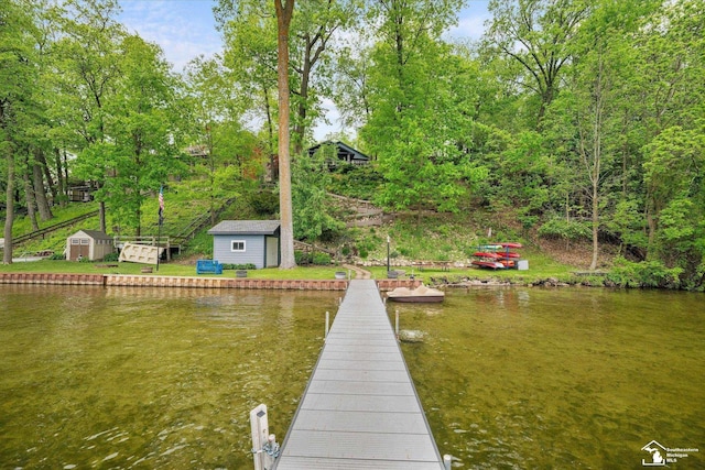 2307 Tecumseh Dr, Brooklyn, MI 49230 - dock featuring a water view