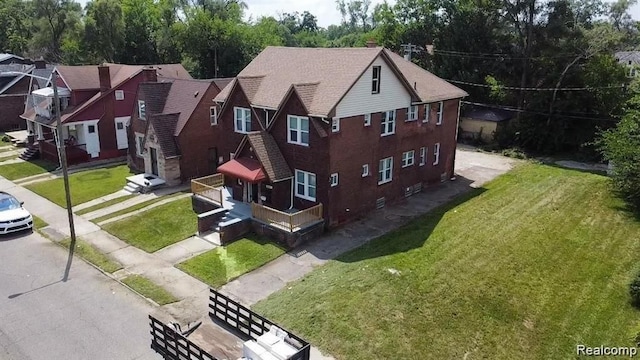 16917 Monica St, Detroit, MI 48221 - view of front facade featuring a front lawn