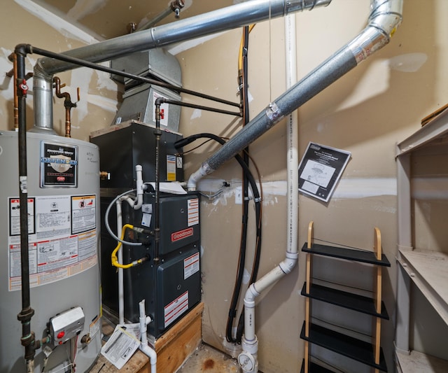 1379 Millbrook Trl, Ann Arbor, MI 48108 - utility room with gas water heater