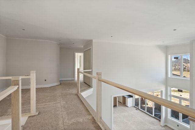 45070 Twin River Dr, Macomb, MI 48044 - hall featuring an upstairs landing and baseboards