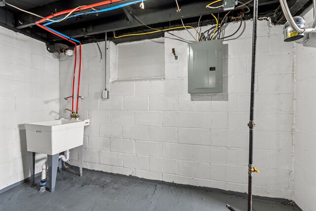 15748 Freeland St, Detroit, MI 48227 - unfinished below grade area featuring electric panel