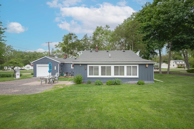 406 Common St, Walled Lake, MI 48390 - rear view of house with a yard and a chimney