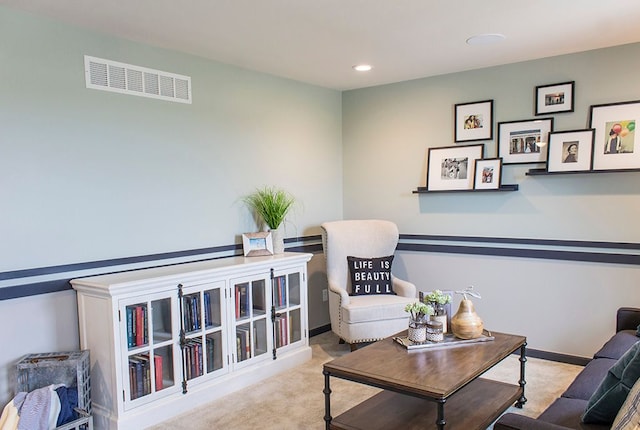 58204 Kincaid St, New Haven, MI 48048 - sitting room with recessed lighting, carpet flooring, and baseboards