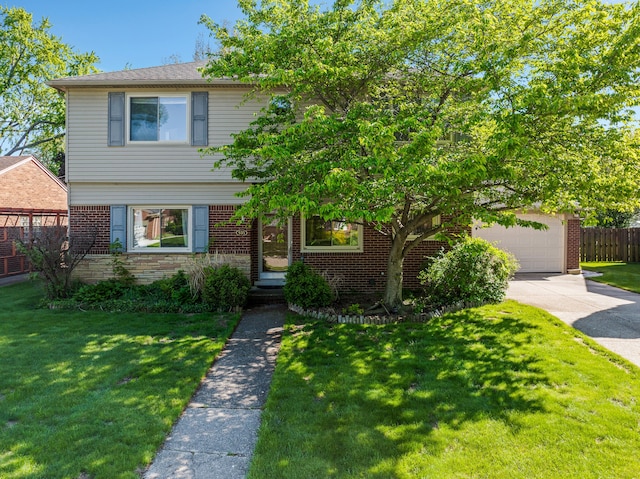 935 S Brys Dr, Grosse Pointe Woods, MI 48236 - colonial inspired home with a garage, driveway, and brick siding