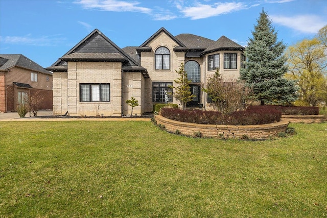 58 Ingram Dr, Troy, MI 48098 - french country inspired facade featuring a front yard and brick siding