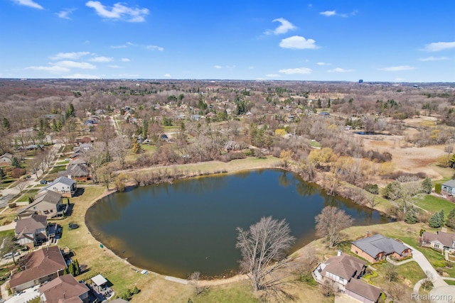 6655 Mountain Dr, Troy, MI 48098 - aerial view of property's location with a large body of water and nearby suburban area
