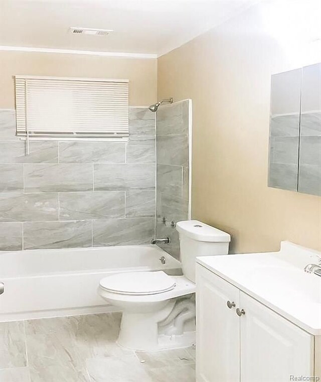 15470 Mapleridge St, Detroit, MI 48205 - bathroom with toilet, tub / shower combination, and vanity