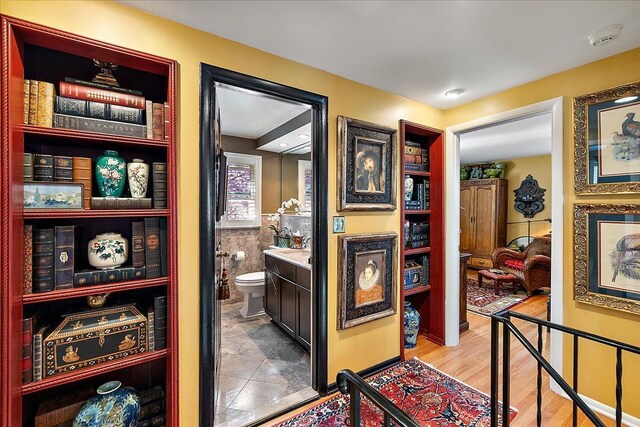 1301 Fairway Dr, Birmingham, MI 48009 - hallway with wood finished floors