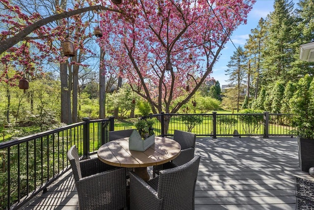 1301 Fairway Dr, Birmingham, MI 48009 - wooden deck with outdoor dining area
