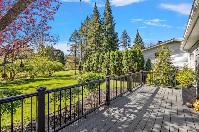1301 Fairway Dr, Birmingham, MI 48009 - wooden terrace with a lawn