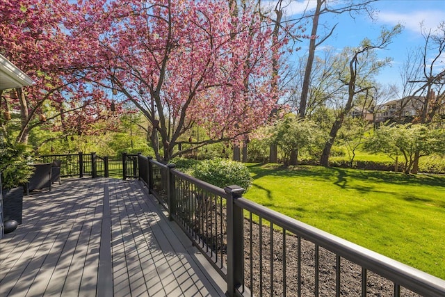 1301 Fairway Dr, Birmingham, MI 48009 - wooden deck with a yard