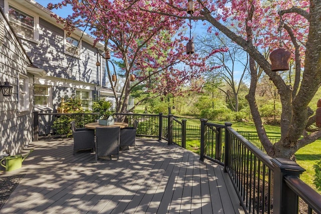 1301 Fairway Dr, Birmingham, MI 48009 - wooden deck with outdoor dining space