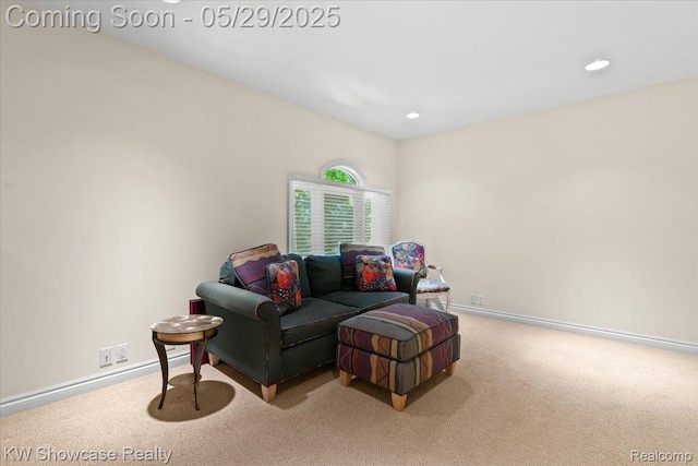 4563 Haverhill, Commerce Twp, MI 48382 - carpeted living room with baseboards and recessed lighting