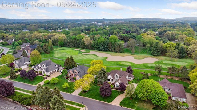 921 Gleneagles, Highland, MI 48357 - aerial perspective of suburban area with a golf club