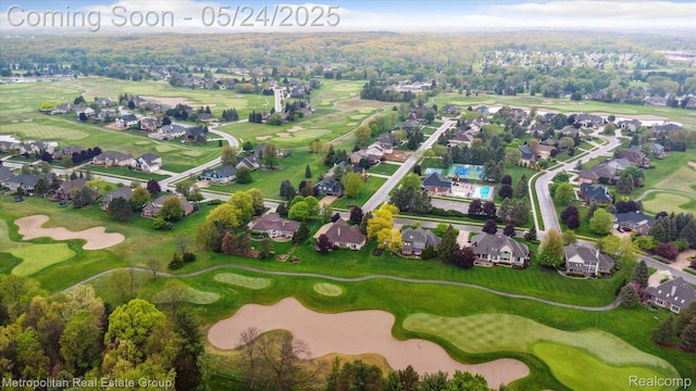 921 Gleneagles, Highland, MI 48357 - aerial view of property's location featuring nearby suburban area and a golf club