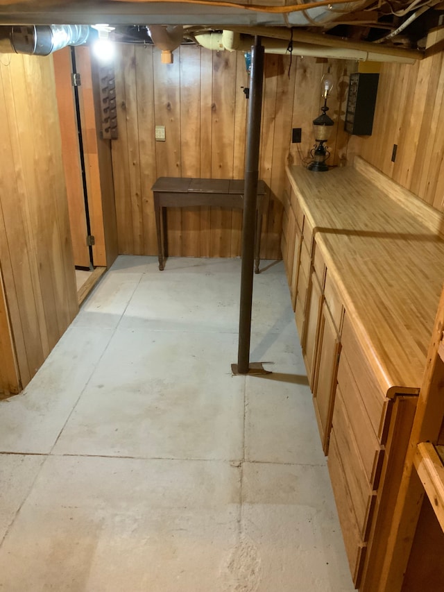1483 W Bear Lake Rd NE, Kalkaska, MI 49646 - unfinished below grade area with wood walls