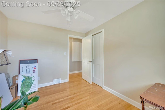1227 Sycamore Dr, Rochester Hills, MI 48307 - office with ceiling fan, baseboards, and wood finished floors