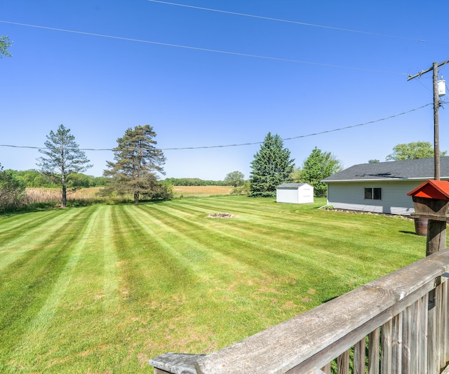 11589 Owosso Rd, Fowlerville, MI 48836 - view of grassy yard with a shed and an outbuilding