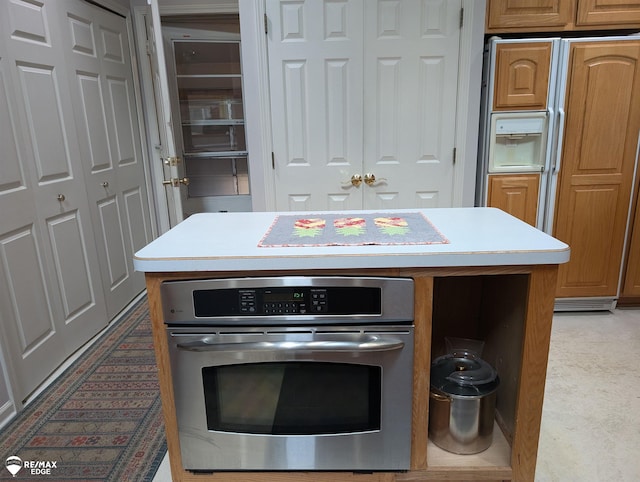 9419 Grandview Ct, Davison, MI 48423 - kitchen featuring oven, light countertops, and paneled built in refrigerator