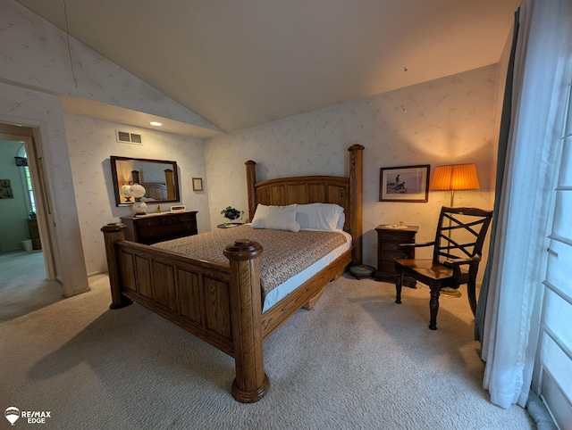 9419 Grandview Ct, Davison, MI 48423 - bedroom featuring light colored carpet and lofted ceiling