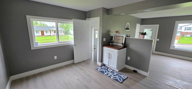 6241 Bermuda Ln, Mount Morris, MI 48458 - foyer entrance with light wood-style floors, plenty of natural light, and baseboards