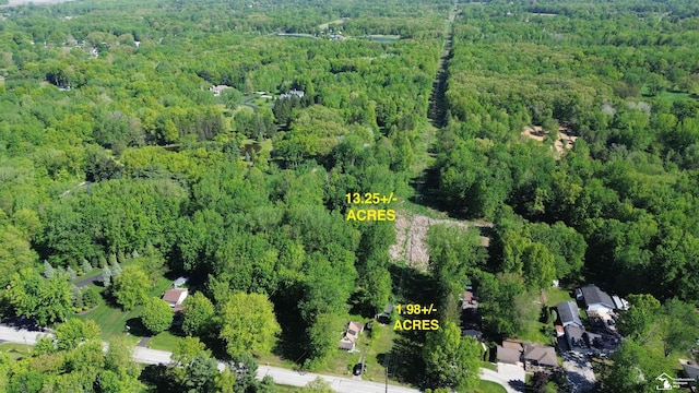 3540 W Temperance Rd, Lambertville, MI 48144 - aerial view of property's location with a heavily wooded area