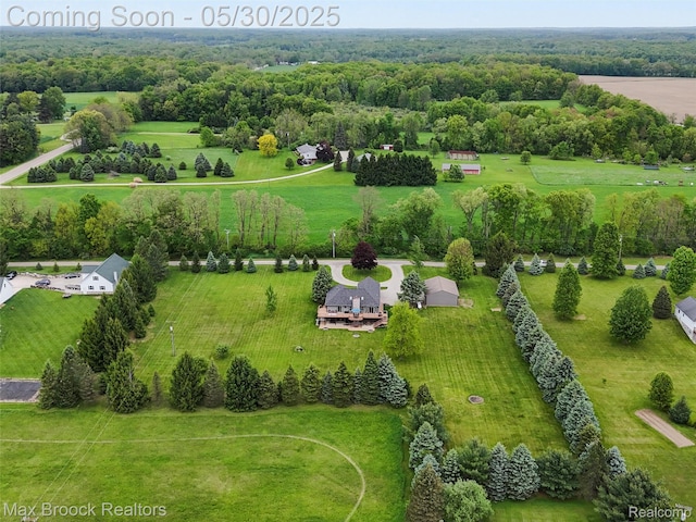 6102 Cherry Ridge Dr, Howell, MI 48855 - aerial view of sparsely populated area featuring agricultural land